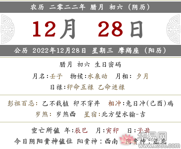 2022年农历十二月初六搬家乔迁新居可以吗？