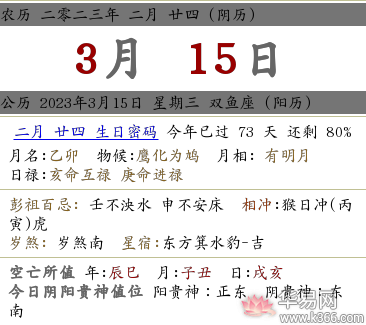 2023年农历二月二十四日子吉利吗，是不是黄道吉日？