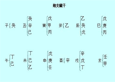 八字地支藏干的意义