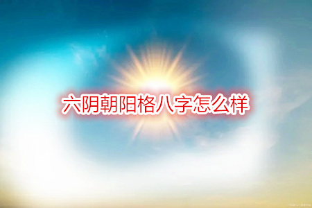 六阴朝阳格八字怎么样