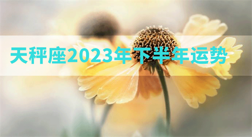 天秤座2023年下半年运势 天秤座2023年下半年运势如何