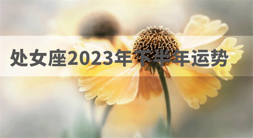 处女座2023年下半年运势 处女座2023年下半年运势如何